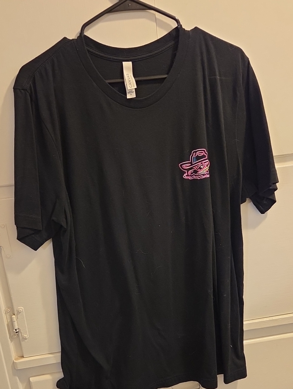 Sod Poodles Black Short Sleeve Tee with Pink Chest Graphic